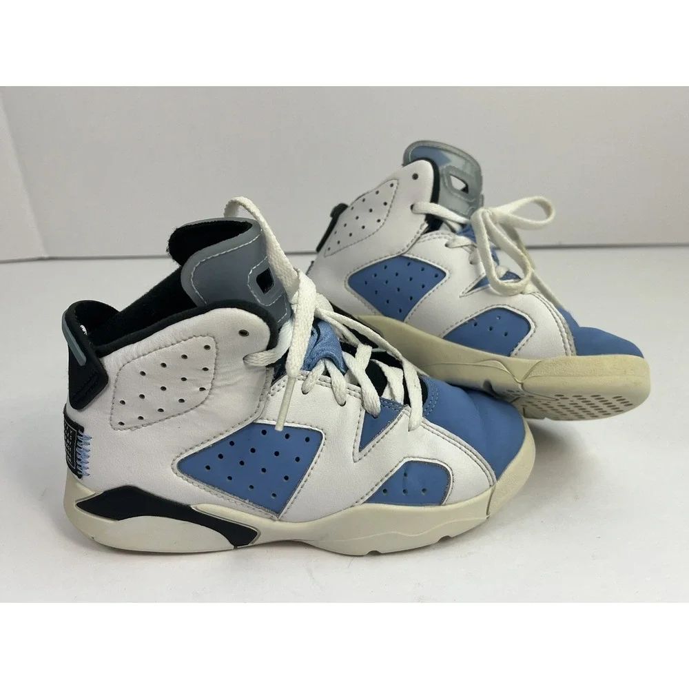 Toddler Air Jordan 6 Retro Athletic Shoes 'UNC Home' DV3606 410 - Size 12C
